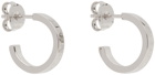 MM6 Maison Margiela Silver Numeric Minimal Signature Hoop Earrings