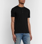 TOM FORD - Slim-Fit Cotton-Jersey Henley T-Shirt - Black