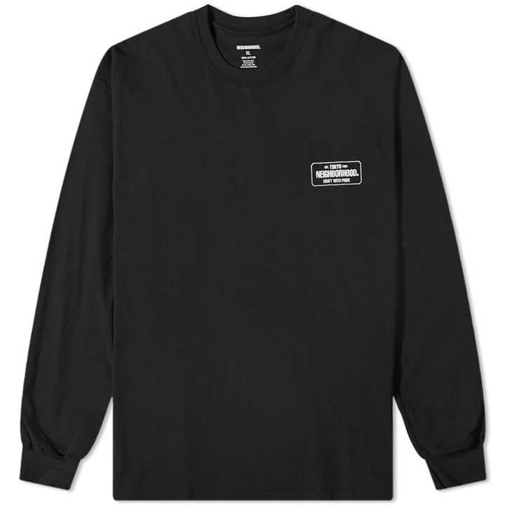 Photo: Neighborhood Men's Long Sleeve NH-1 T-Shirt in Black