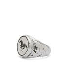 TwoJeys Galloping Signet Ring in Silver