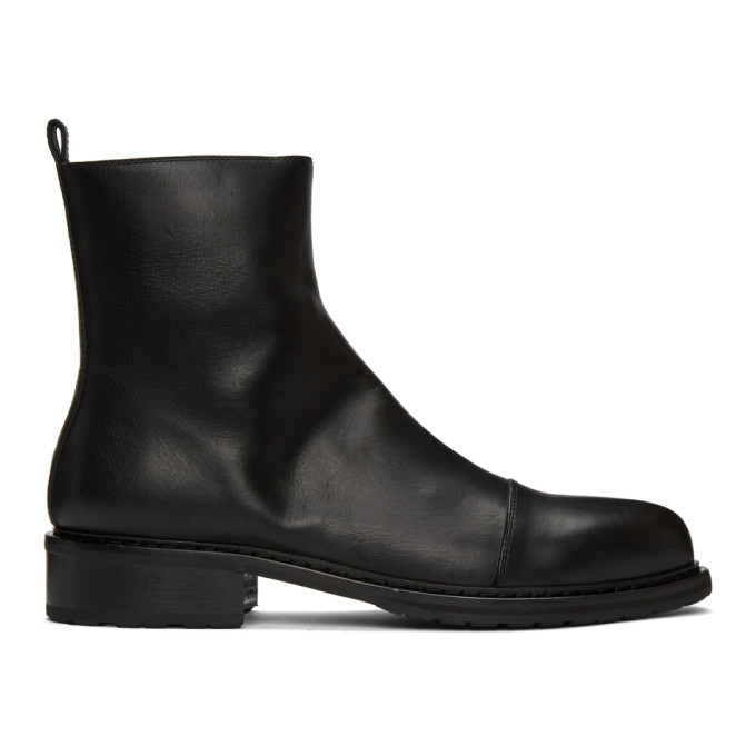 Photo: Ann Demeulemeester Black Leather Zip Boots