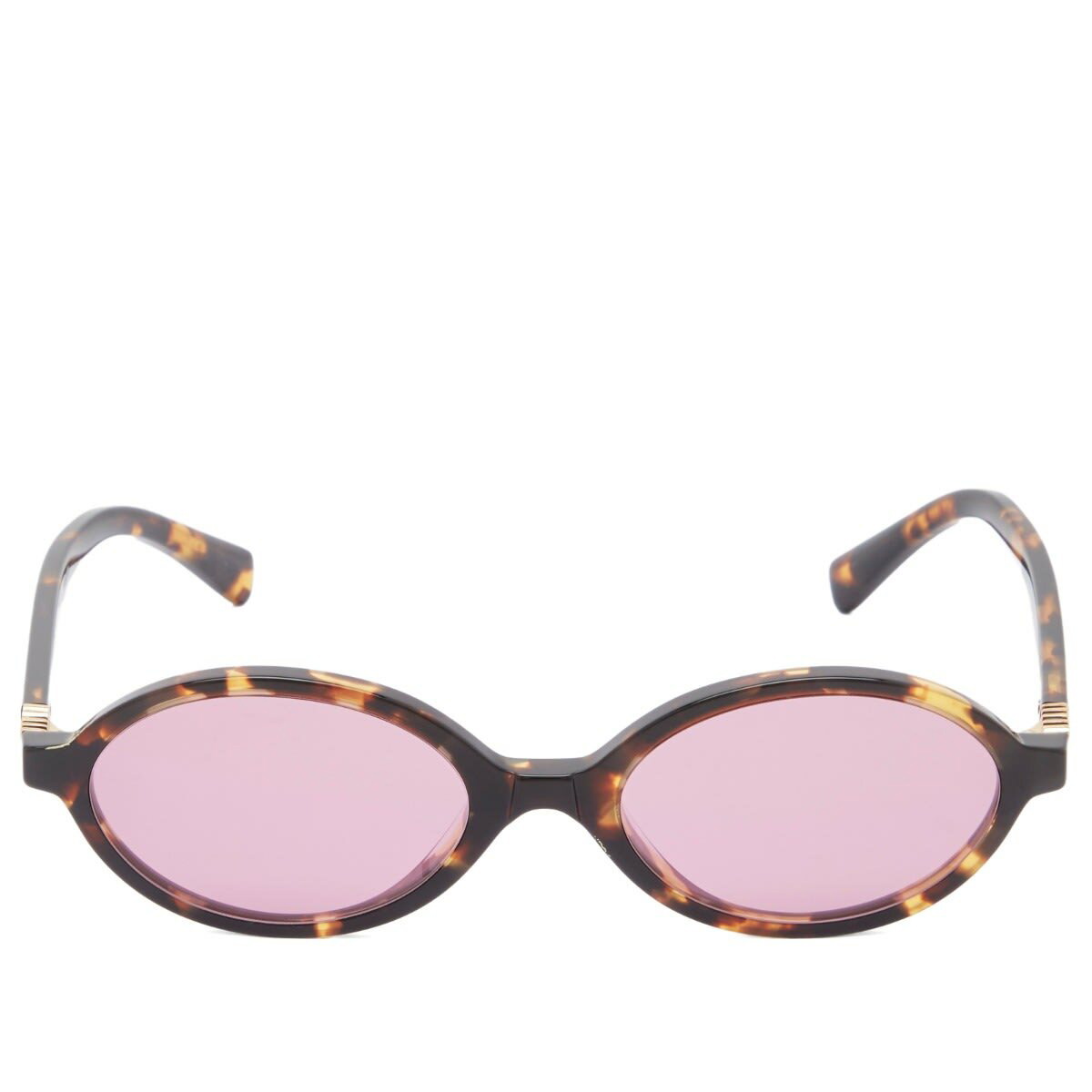 サングラス MIUMIU LOGOHONEYHAVANA FRAME LIGHTPURPLEBROWN LENS SUNGLASSE Miu Miu MU 04ZS S (50 - 18) with Brown lenses and Tortoise