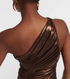 Norma Kamali Diana one-shoulder ruched gown