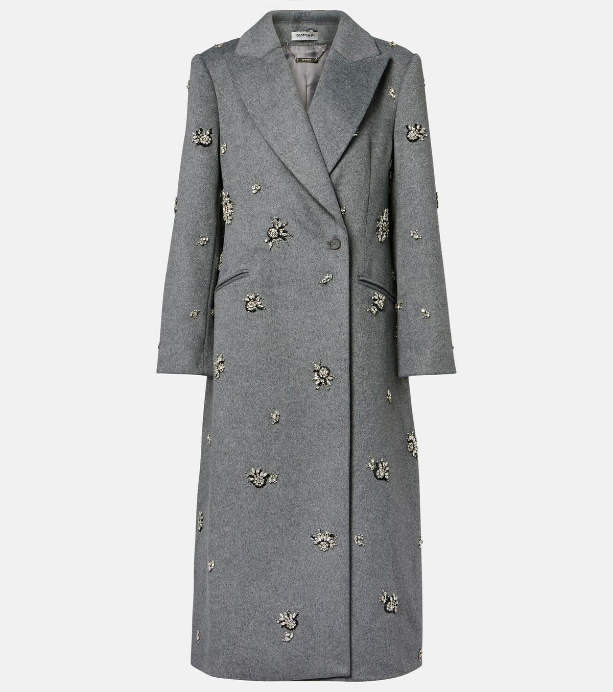 Simkhai Gianni embellished wool-blend coat
