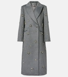 Simkhai Gianni embellished wool-blend coat