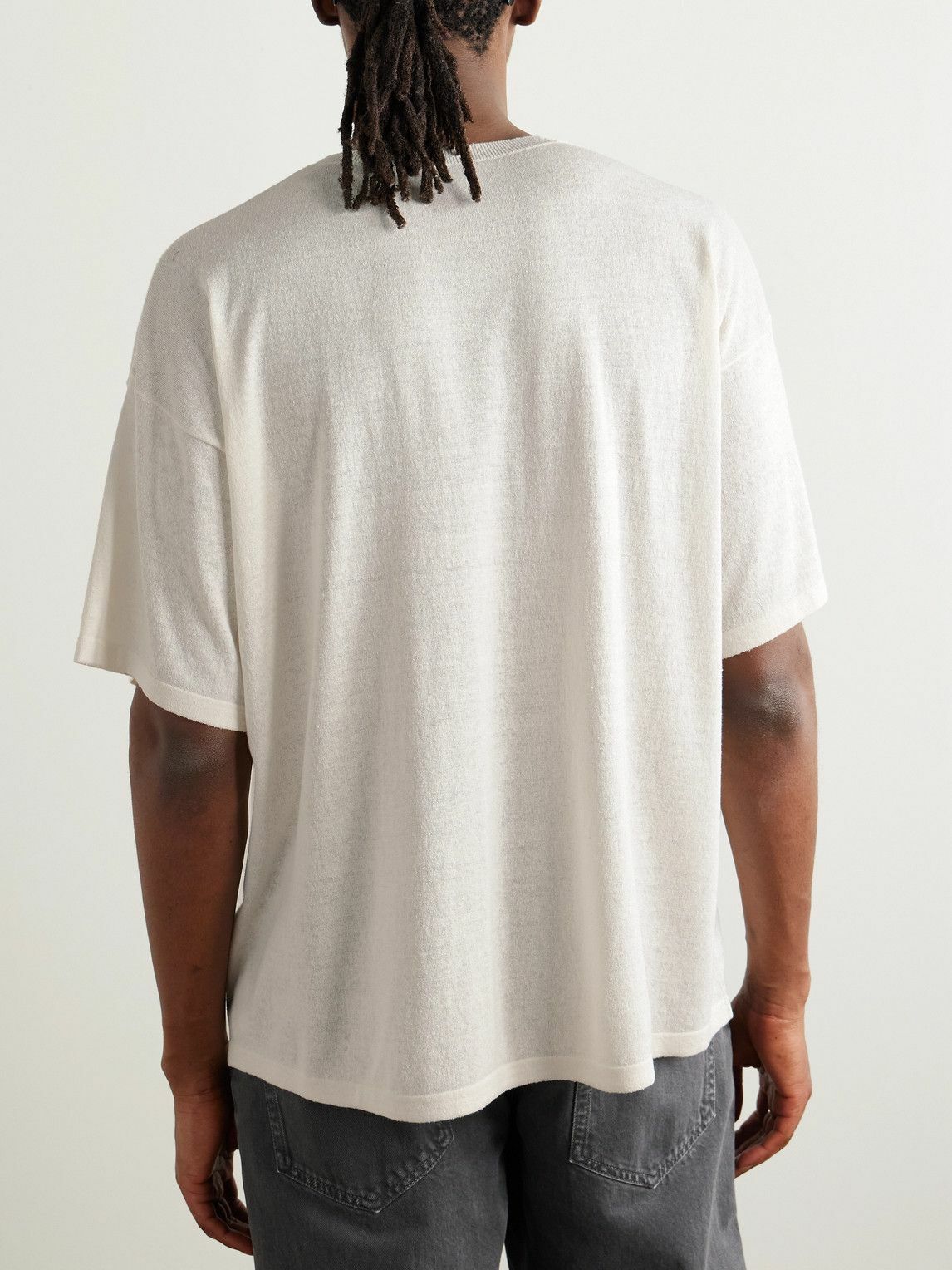 The Row - Stockton Silk-Blend Bourette T-Shirt - White The Row
