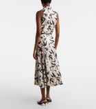 Altuzarra Elton printed silk midi skirt