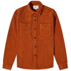 Wax London Men's Whiting Penn Cord Overshirt in Caramel