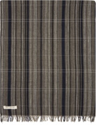 Aviva Jifei Xue Taupe Fringe Blanket Scarf