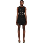 Versace Jeans Couture Black Tweed Short Dress
