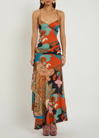 Etro Printed Mesh-jersey Maxi Dress Multicoloured