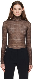 Givenchy Brown 4G Bodysuit