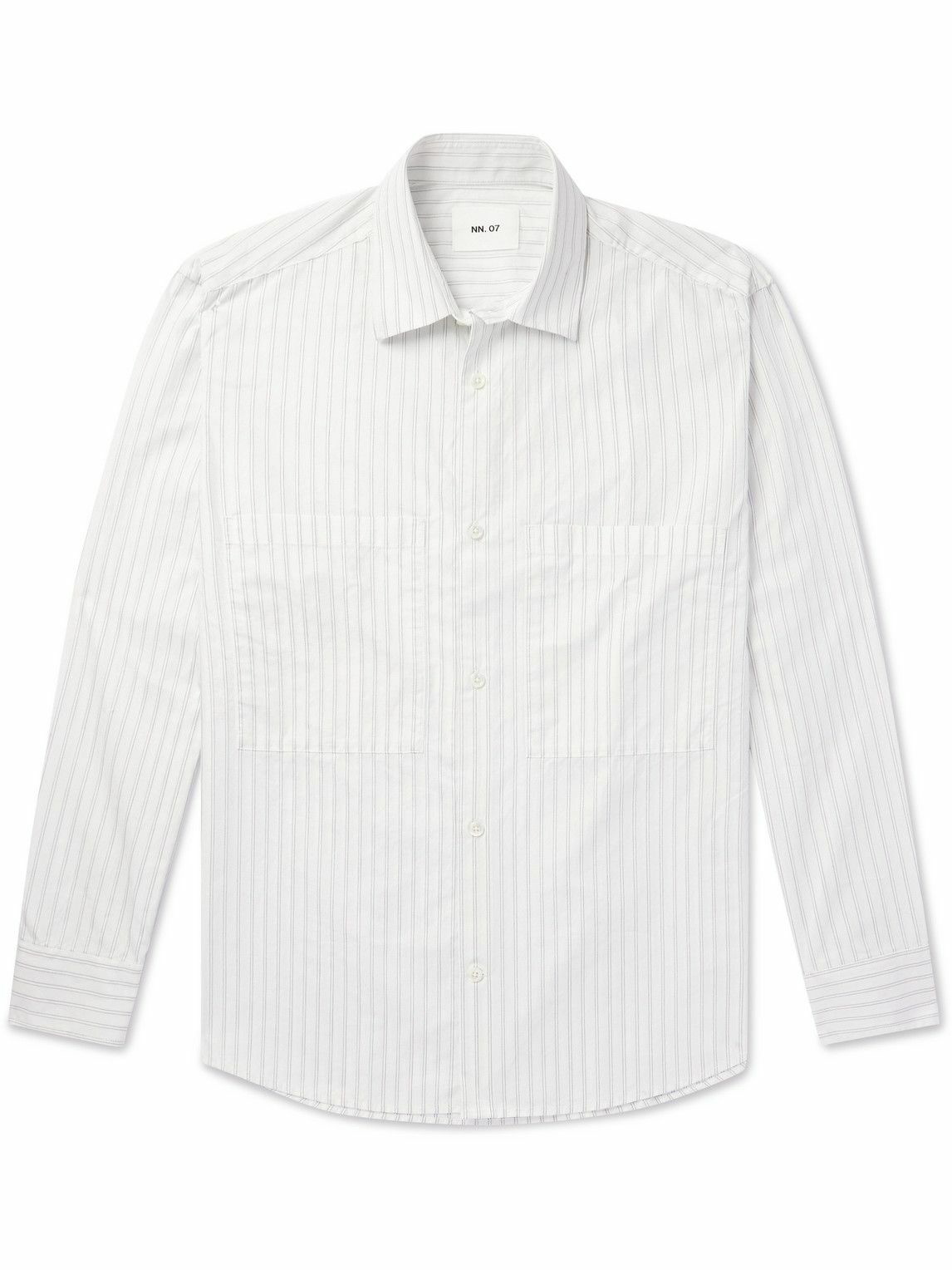 NN07 - Freddy 5973 Striped Cotton-Poplin Shirt - White NN07