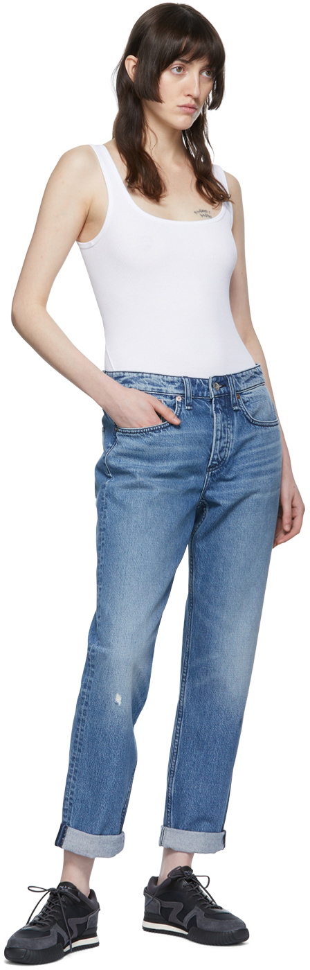rag & bone White Organic Pima Cotton Tank Top