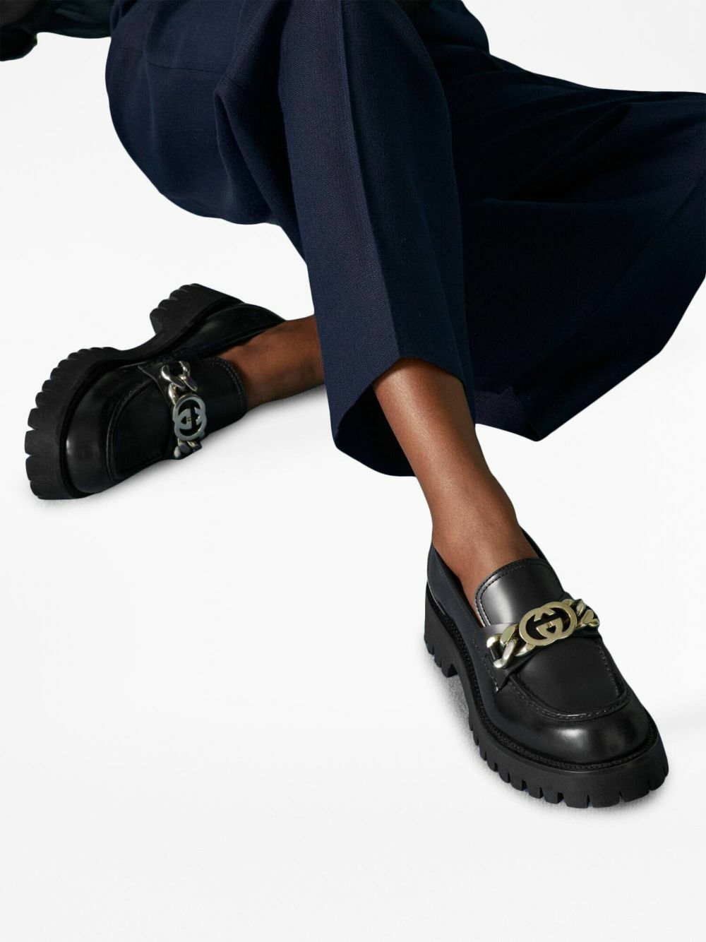GUCCI - Jeanne Leather Loafers Gucci