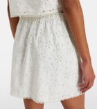 Posse Salma embroidered cotton miniskirt