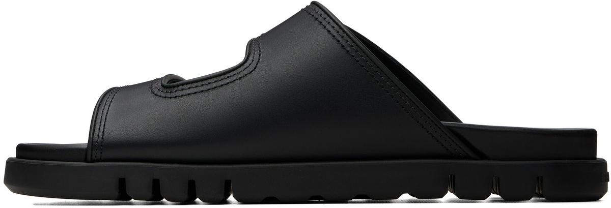 Ferragamo Black Double-Strap Sandals