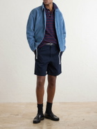 Noah - Striped Cotton-Piqué Polo Shirt - Blue