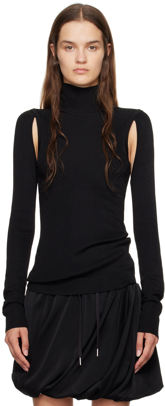 Helmut Lang Black Air Turtleneck