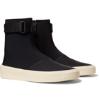 Fear of God - Leather-Trimmed Neoprene High-Top Sneakers - Black