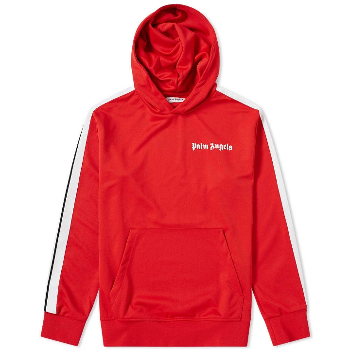 Photo: Palm Angels Taped Track Hoody Red