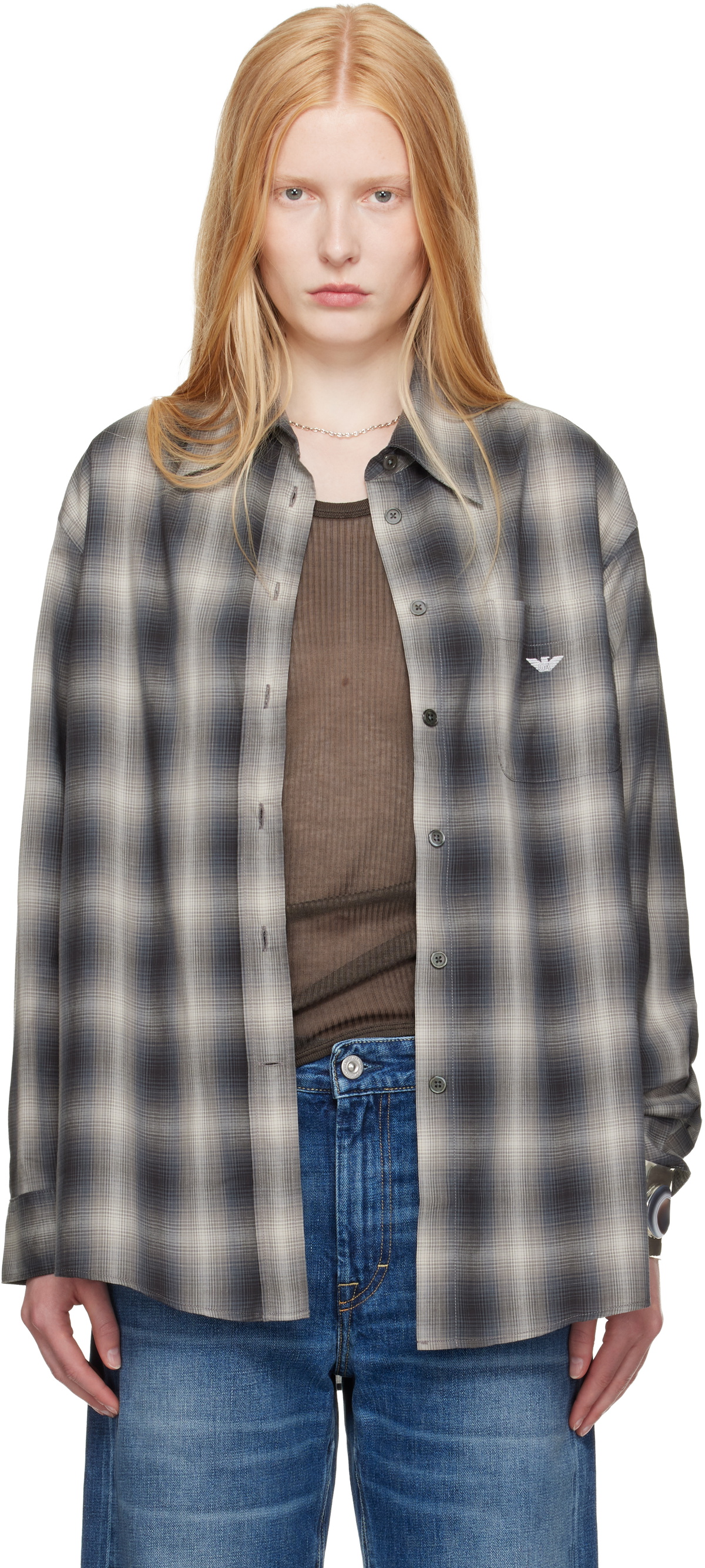 OUR LEGACY WORK SHOP Emporio Armani Gray Preziosa Shirt Our Legacy