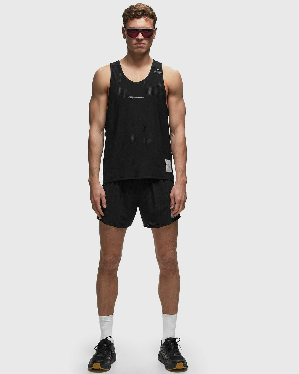 Satisfy Running Space-O Singlet Black Mens Tank Top Satisfy