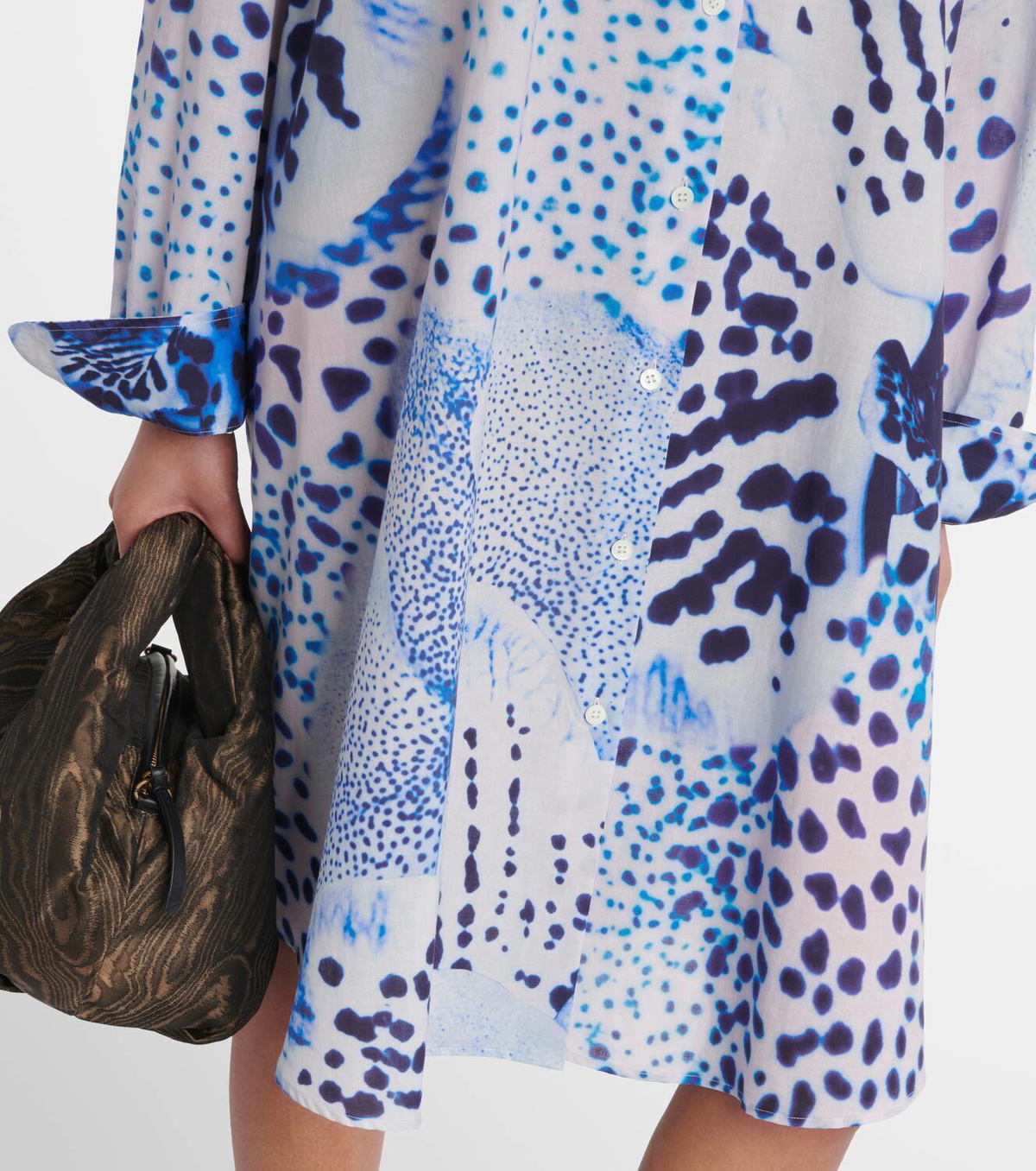 Dries Van Noten Printed cotton voile shirt