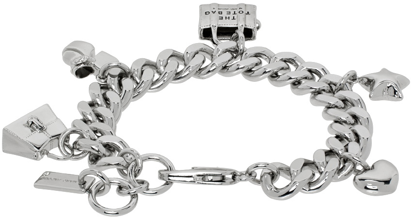 Marc By Marc Jacobs Logo Disc-o Skinny Bracelet in Metallic | Lyst