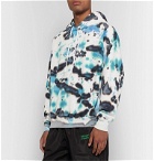 Resort Corps - Embroidered Tie-Dyed Loopback Cotton-Jersey Hoodie - Blue
