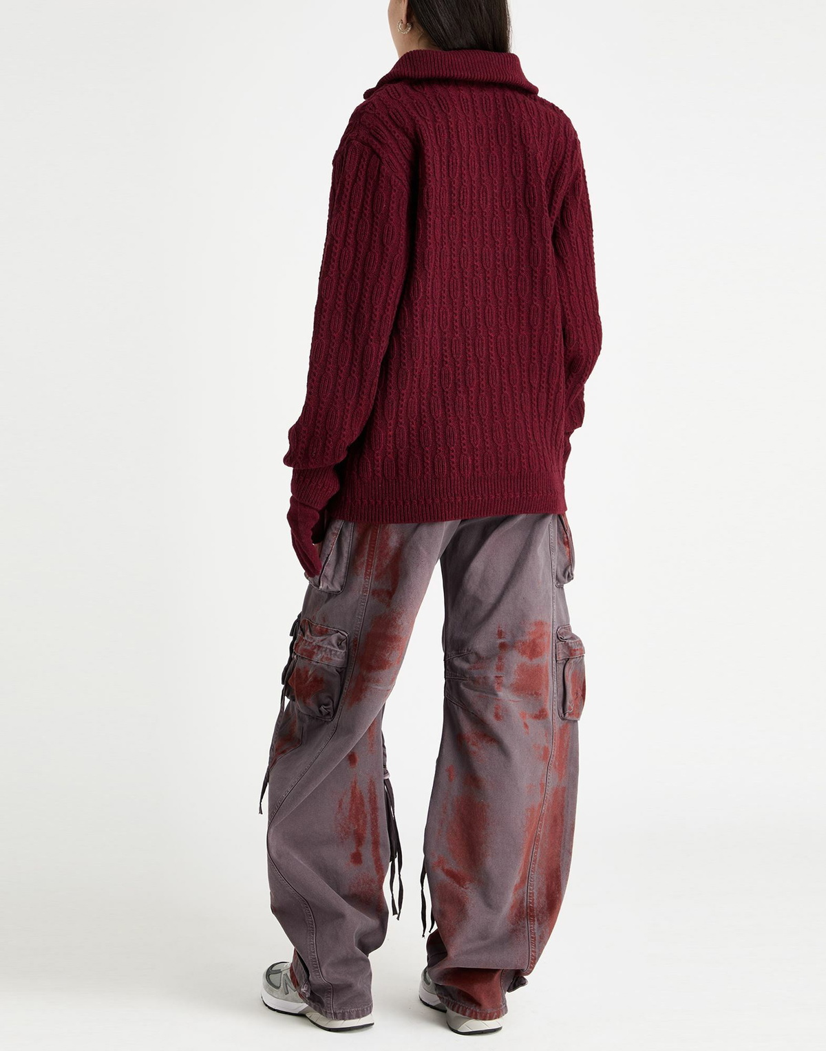 Hyein Seo Womens Turtleneck Burgundy