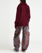 Hyein Seo Womens Turtleneck Burgundy
