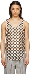 Steven Passaro Green & Pink Pattern Tank Top