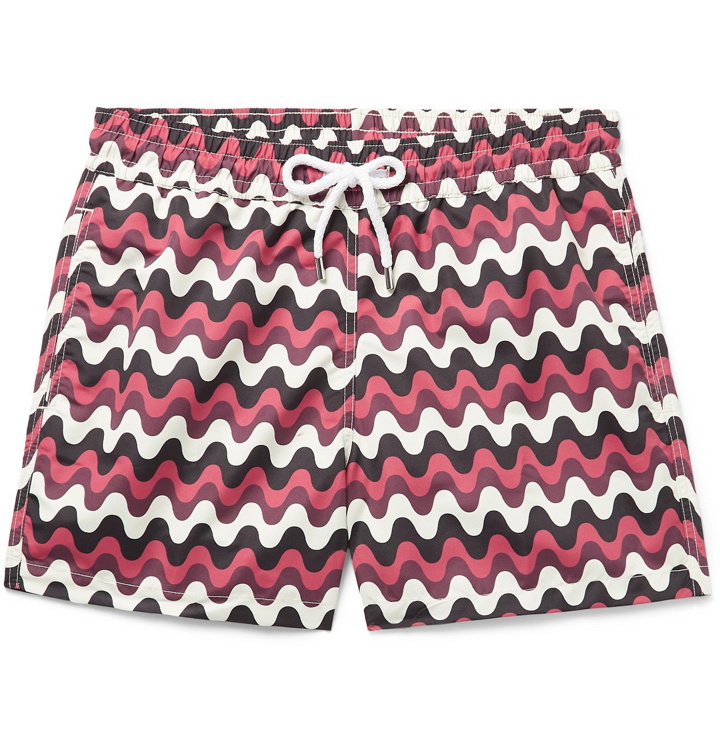 Photo: FRESCOBOL CARIOCA - Copacabana Slim-Fit Short-Length Printed Swim Shorts - Pink