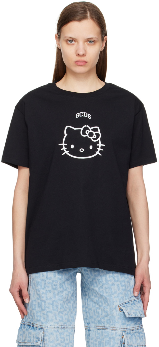 GCDS Black Loose T-Shirt