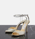 Jimmy Choo Saeda 100 embellished glitter sandals