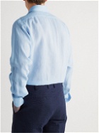 Emma Willis - Cutaway-Collar Linen Shirt - Blue