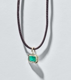 Octavia Elizabeth 18kt gold necklace with emerald