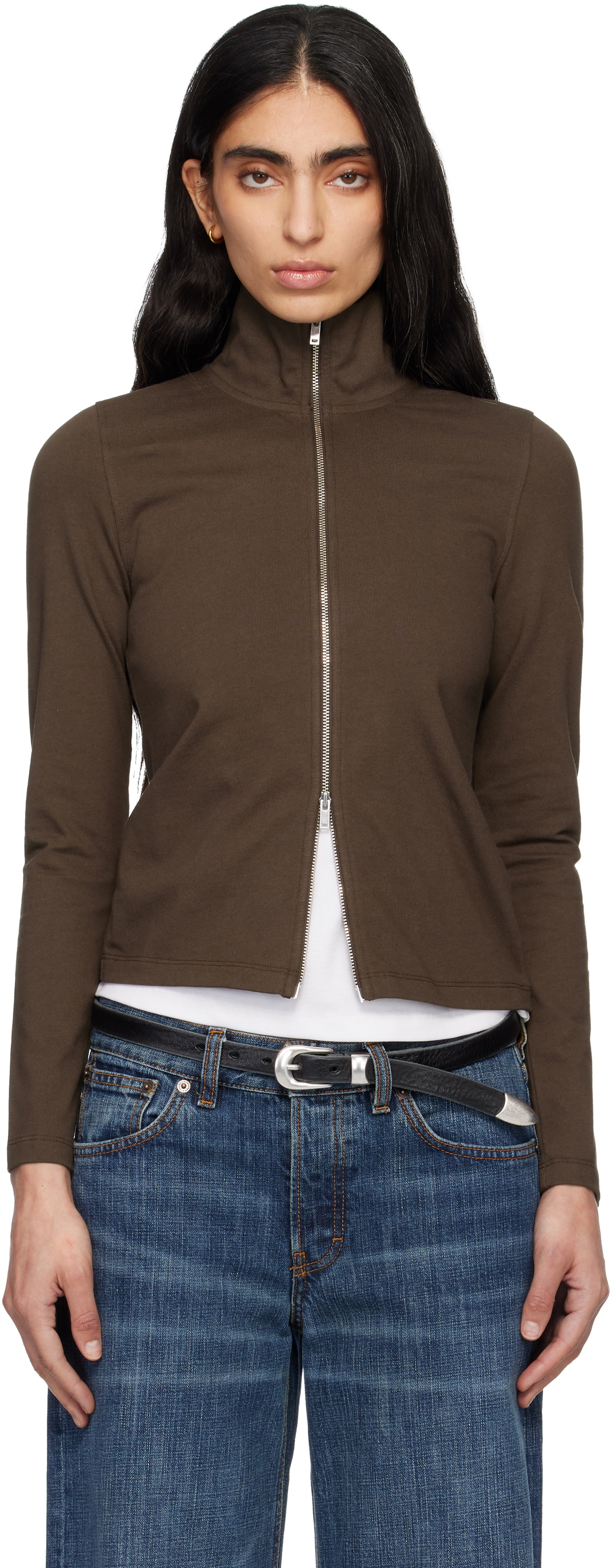 JEANERICA Brown Olive Track Jacket