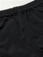 Wacko Maria - Straight-Leg Logo-Print Shell Drawstring Shorts - Black