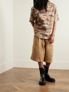 Acne Studios - Extorr Crystal-Embellished Camouflage-Print Cotton-Jersey T-Shirt - Brown