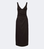 SIR Draped linen midi dress