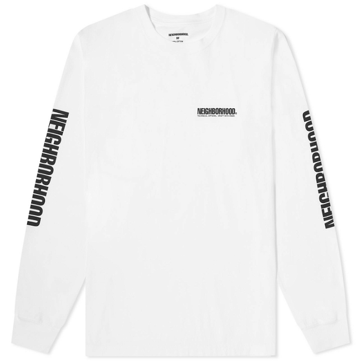 Photo: Neighborhood Men's 1 Long Sleeve Printed T-Shirt in White