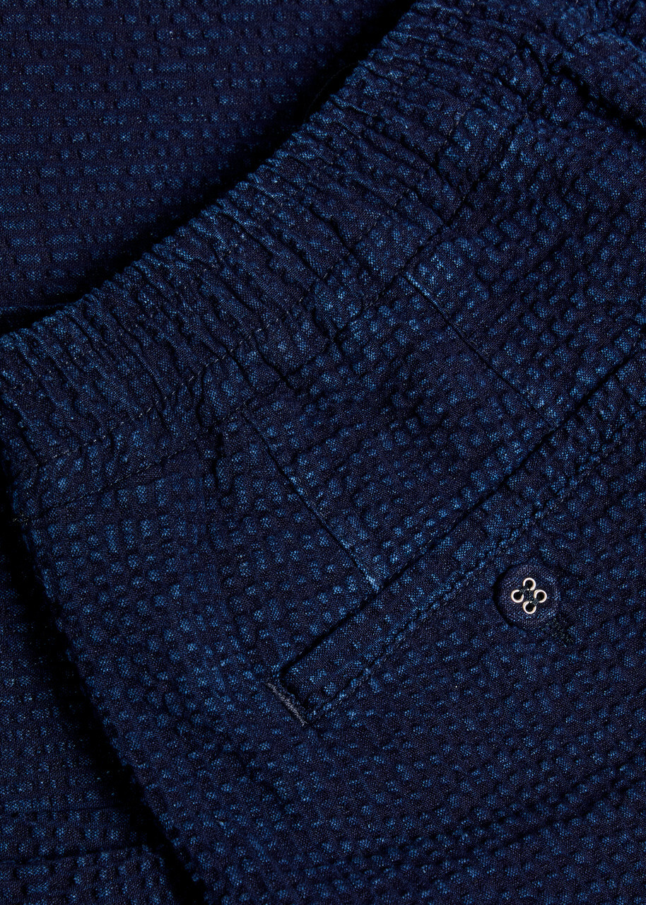 Officine Générale Hadrian Seersucker Trousers Navy