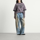 Acne Studios Women's Edra Double College Top in Dark Purple/Black