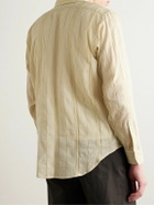 Small Talk - Striped Cotton-Voile Shirt - Green