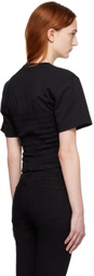 FRAME Black Smocked Corset T-Shirt