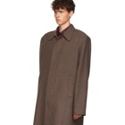 Balenciaga Brown Wool Square Shoulder Coat