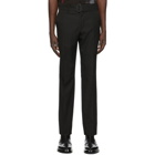 Burberry Black Wool Belted Trousers