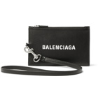 Balenciaga - Logo-Print Full-Grain Leather Passport Holder - Black